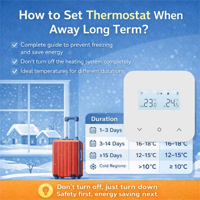 Bagaimana cara menyetel termostat saat Anda jauh dari rumah dalam waktu lama?